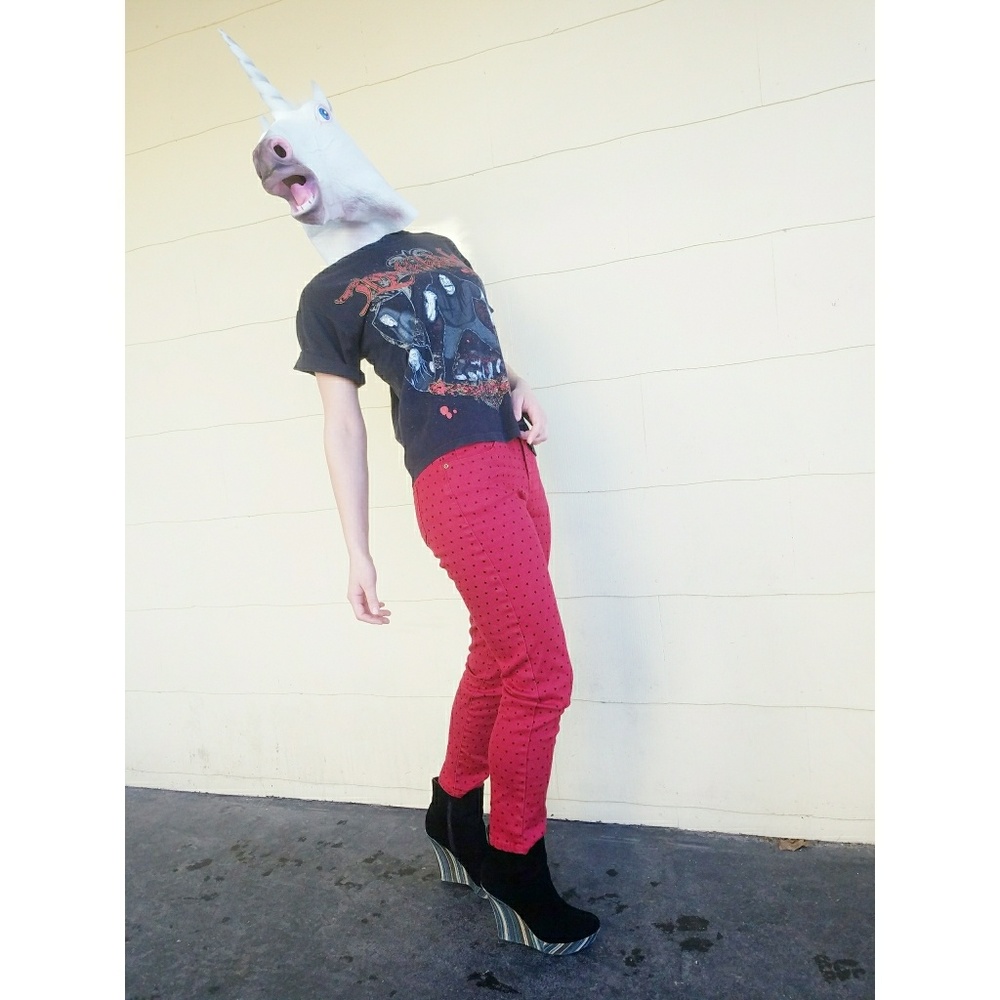 DG2 by Diane Gilman 4P Skinny Jeans Red Stars - Picture 4 of 8